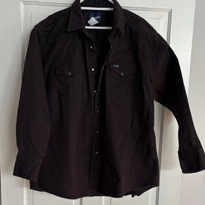 Wrangler Dark Button-Up Shirt